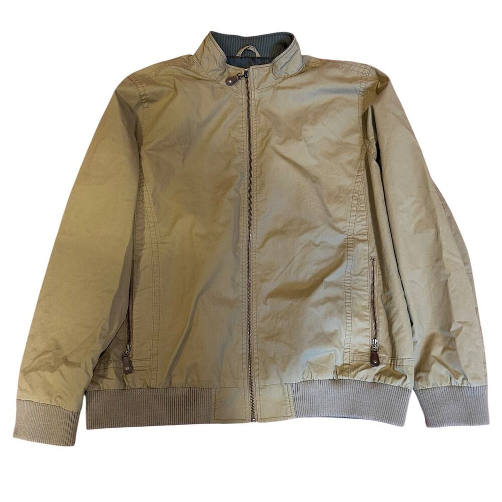Orton Brothers Men's Retro Bomber Barn Jacket Brown Tan Size L Full Zip